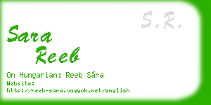 sara reeb business card